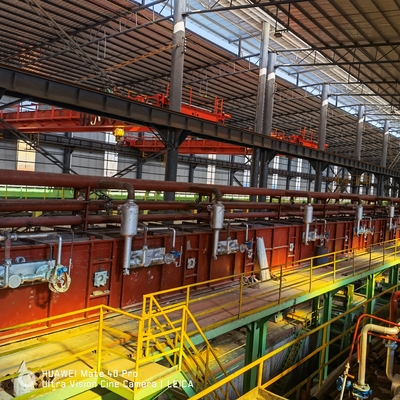 Linea d'acciaio produttore di zincatura a caldo della striscia 0.5-1.5mm 400mm 70000TPY